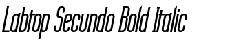 Labtop Secundo Bold Italic font