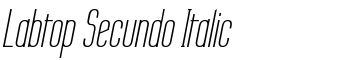 Labtop Secundo Italic font