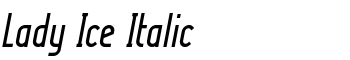 Lady Ice Italic font