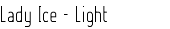 download Lady Ice - Light font