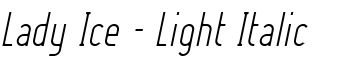 download Lady Ice - Light Italic font