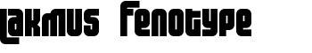Lakmus  Fenotype font