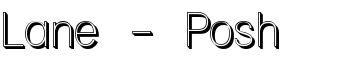 Lane - Posh font