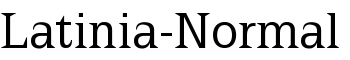 Latinia-Normal font