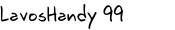 LavosHandy 99 font