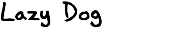 download Lazy Dog font