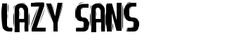 Lazy Sans font