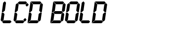 LCD Bold font