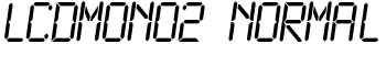 LCDMono2 Normal font