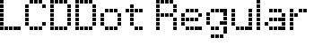 LCDDot Regular font