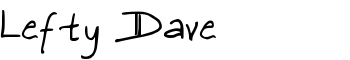 Lefty Dave font