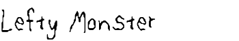 Lefty Monster font