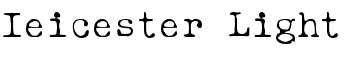 Ieicester Light font