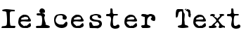 Ieicester Text font