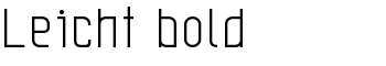 Leicht bold font