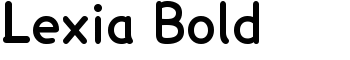 Lexia Bold font