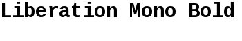 Liberation Mono Bold font