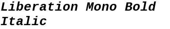 download Liberation Mono Bold Italic font