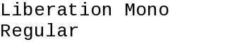 Liberation Mono Regular font