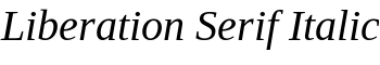 Liberation Serif Italic font