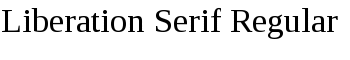 Liberation Serif Regular font