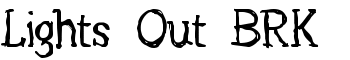 download Lights Out BRK font