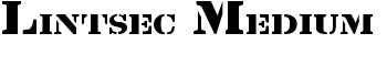 Lintsec Medium font