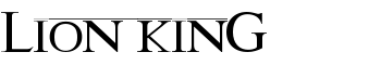 Lion kinG font