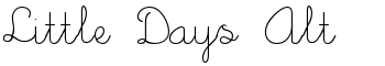 download Little Days Alt font