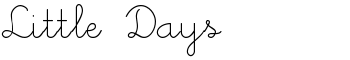 Little Days font