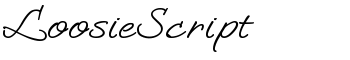 LoosieScript font
