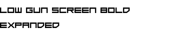 download Low Gun Screen Bold Expanded font