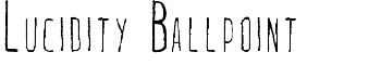 download Lucidity Ballpoint font