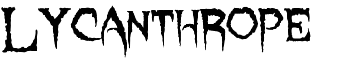 Lycanthrope font