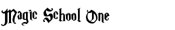 download Magic School One font