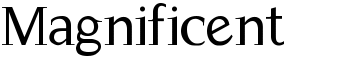 Magnificent font