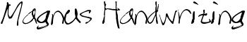 Magnus Handwriting font