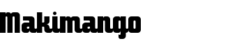 Makimango font