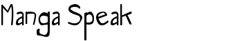 Manga Speak font