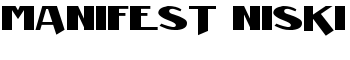 Manifest Niski font