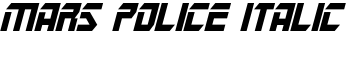 download Mars Police Italic font