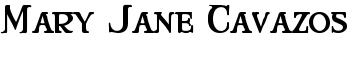 download Mary Jane Cavazos font