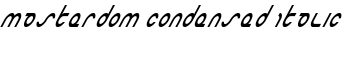 Masterdom Condensed Italic font