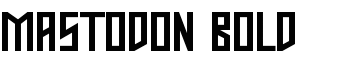 Mastodon Bold font