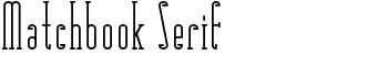 download Matchbook Serif font
