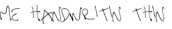 me handwritin Thin font