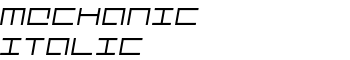 Mechanic Italic font