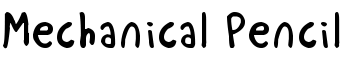 Mechanical Pencil font