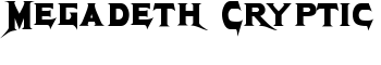 Megadeth Cryptic font