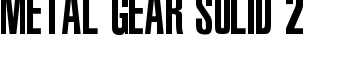 Metal Gear Solid 2 font